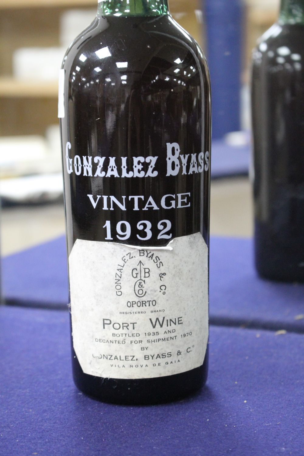 A bottle of Gonzalez Byass Port, 1932